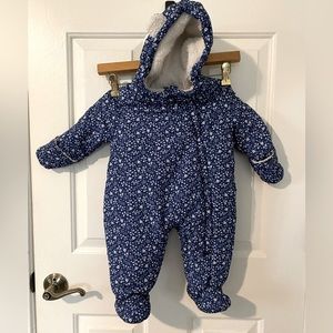 Carters Navy & white floral bunting 6-9 months